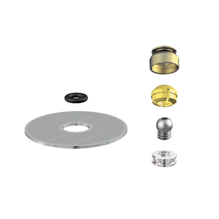 PRECI-CLIX CV, axiales Kugelattachment, TI-Patrize, IRAX-Basisring (1 Stück)