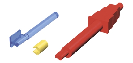 PRECI-VERTIX STD SATZ, extrakoronales Stabgeschiebe (6 Patrizen/6 gelbe Matrizen/1 roter Eindrückstift)