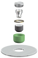 CEKA REVAX M3 Att., TI/KLEBEN, axial, 0° (1 Stück)