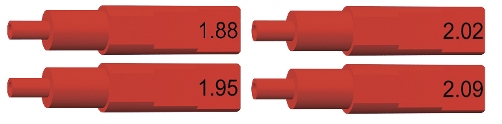 DRUCKKNOPFINDIKATOR, Kunststoff, für Ø 188/195/202/209 mm (4 Stück)