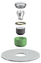 CEKA REVAX M3 Att., TI/KUNSTSTOFF, axial, 0° (1 Stück)