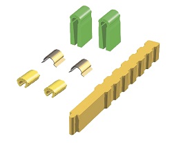 PRECI-HORIX Combi CAD-CAM, 2 gelbe Reiter/2 Platzhalter/2 INOX-Gehäuse/1 Eindrückstift
