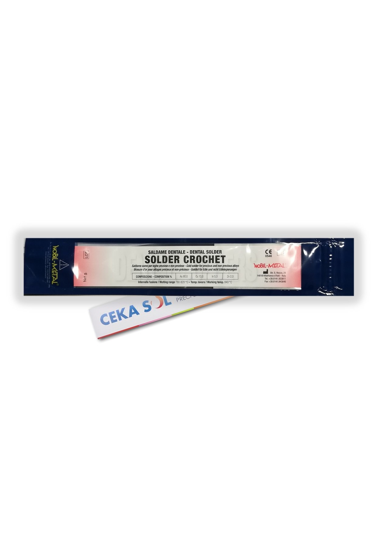 SOLDER CROCHET (CS00) 780-820°, Lot mit Flussmittel (2 Stangen/Packung)